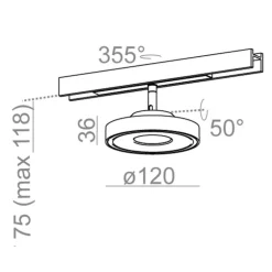 Aqform Kari 11 Led Multitrack - reflektor do systemu Multitrack