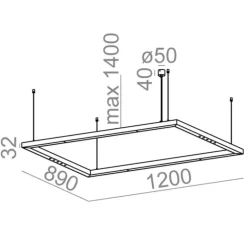 AQform Mixline 120x89 RT - lampa wisząca nowoczesna