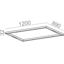 AQform Mixline 120x89 RT LED NT - lampa natynkowa