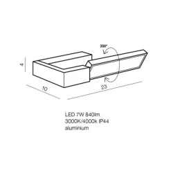 Azzardo Dalen kinkiet LED IP44