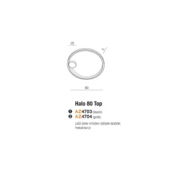 Azzardo Halo 80 TOP WH - plafon