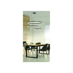 Azzardo Halo Pendant 120+100+80 CCT BK + remote control - lampa wisząca