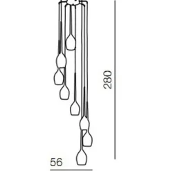 Azzardo Izza 8 - lampa wisząca na klatkę schodową