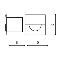 Azzardo Sane 40 oprawa ścienna - schodowa
