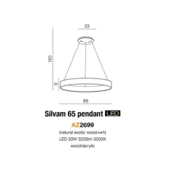 Azzardo Silvam 65 Pendant - lampa wisząca
