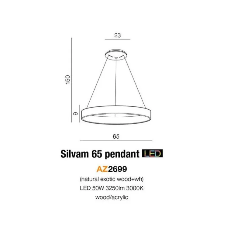 Azzardo Silvam 65 Pendant - lampa wisząca