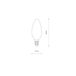 Bulb led e14, c35, 6w 10589