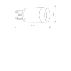 Bulb lens led, g9, 3w 9173
