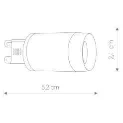 Bulb lens led, g9, 3w 8447