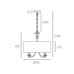 Cosmo Light Abu Dhabi P05896AU-WH - lampa wisząca