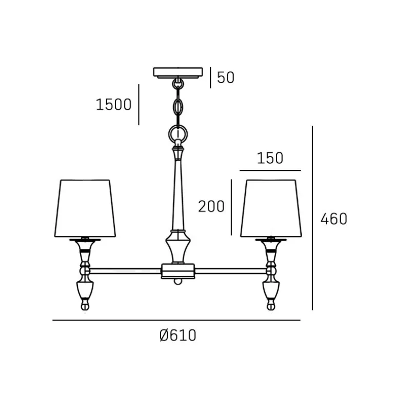 Cosmo Light Austin P04159BR-WH - lampa wisząca