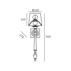 Cosmo Light Austin W01296BK-WH - kinkiet