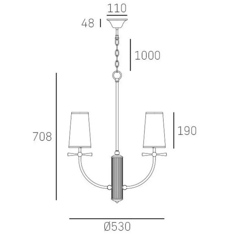 Cosmo Light Bow P04190BR - lampa wisząca