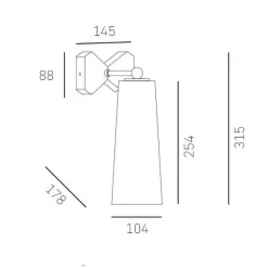 Cosmo Light Bow W01176BR - kinkiet
