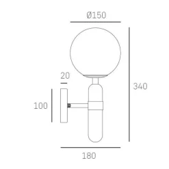 Cosmo Light La Spezia W01343BR - kinkiet