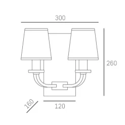 Cosmo Light New York W02510AU-BK - kinkiet