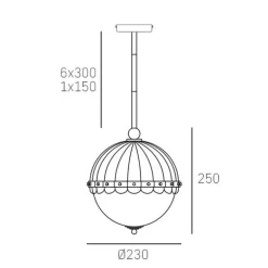 Cosmo Light Pralines P01220BR - lampa wisząca