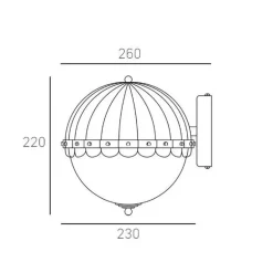 Cosmo Light Pralines W01244BK - kinkiet