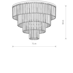 Cristal - lampa sufitowa z kryształkami