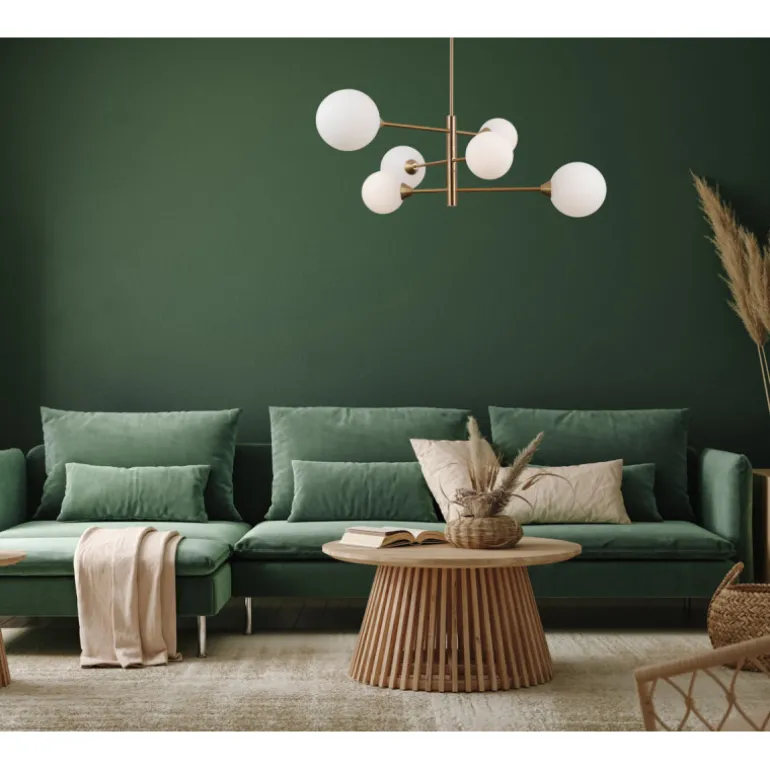 Evora Wisząca Mosiężna 6 - lampa wisząca