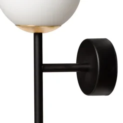 Kaspa Astra Deco kn czarny - złote dodatki - kinkiet, szklane kule