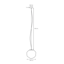 Kaspa Cloe M - lampa wisząca, szklane kule