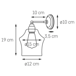 Kaspa Longis II Gold Kinkiet