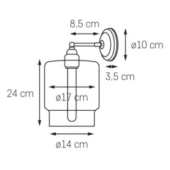 Kaspa Longis IV Gold Kinkiet