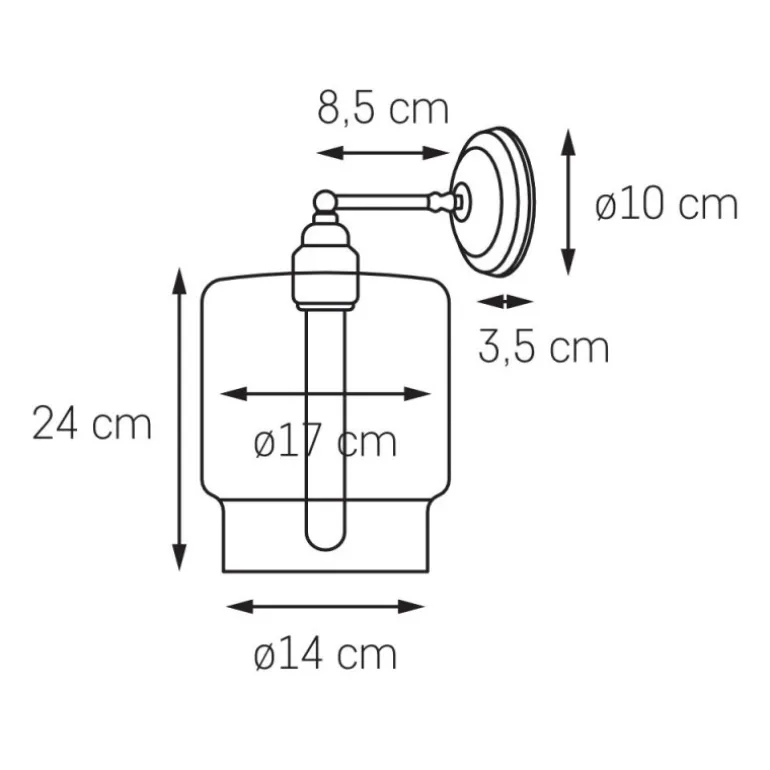 Kaspa Longis IV Gold Kinkiet
