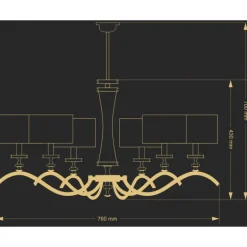 Kutek Averno ZW 6 - żyrandol