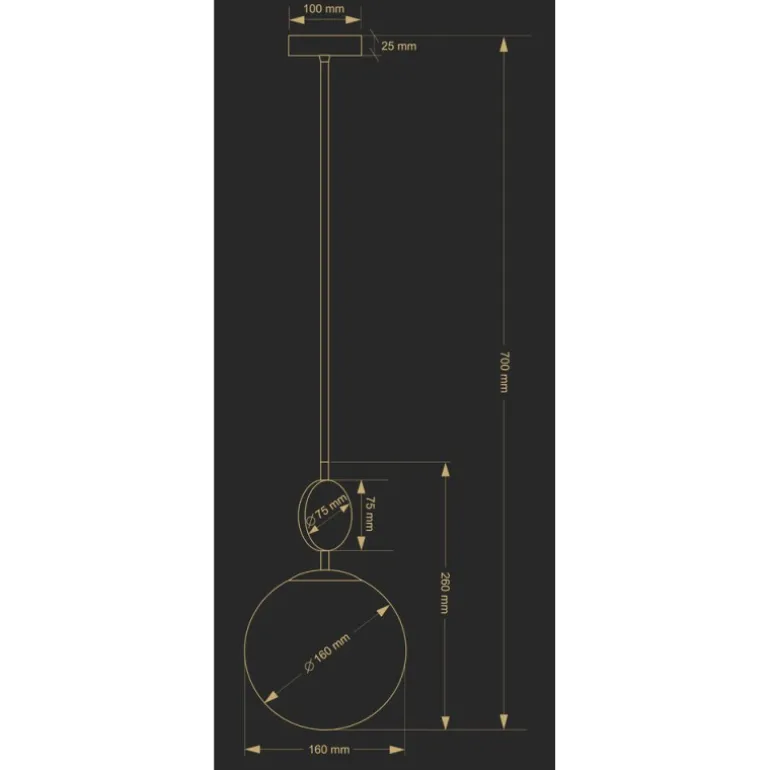 Kutek Dimaro ZW 1 160 - lampa wisząca