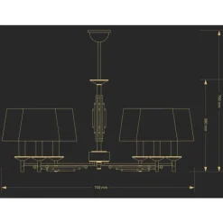 Kutek Felino ZW 6 - żyrandol