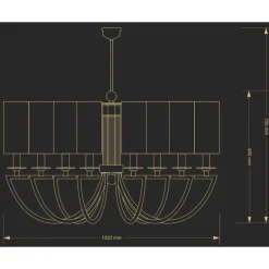 Kutek Lea ZW 8 - żyrandol