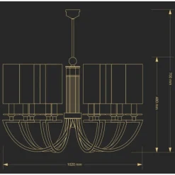 Kutek Lea ZW 10 - żyrandol