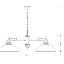 Kutek Lido ZW 2 - lampa wisząca
