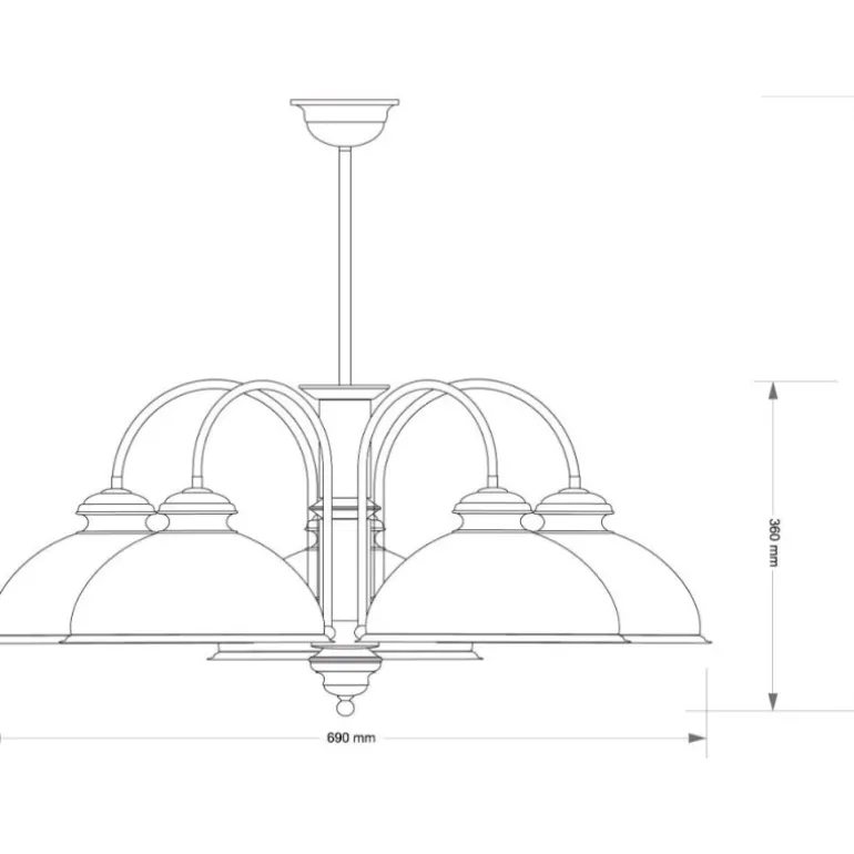 Kutek Lido ZW 5 - lampa wisząca