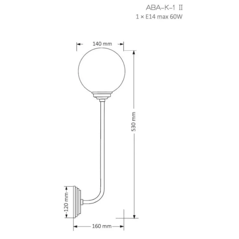 Kutek Mood Abano Glass K1 II - kinkiet nowoczesny