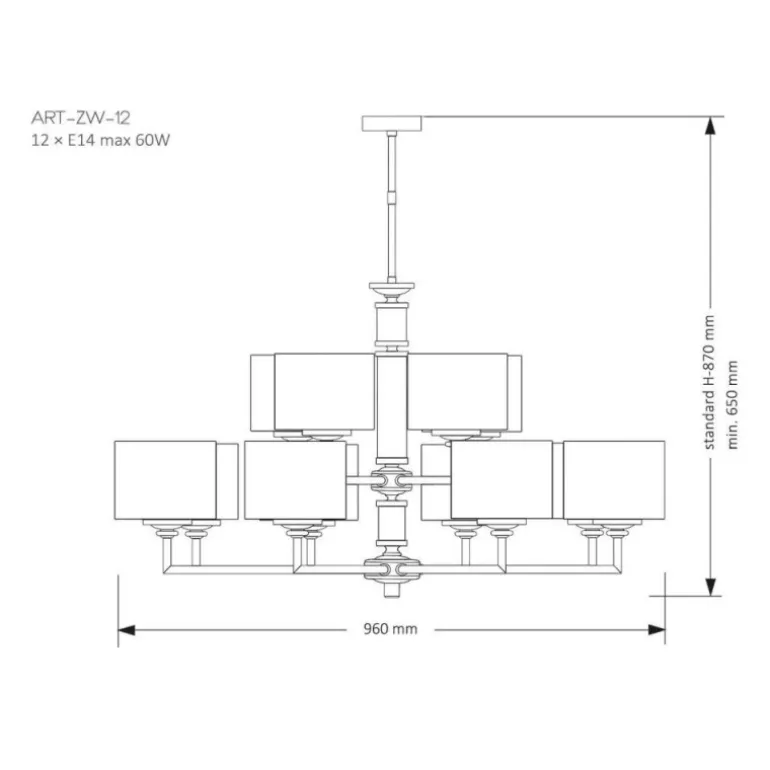 Kutek Mood Artu ZW 12 - lampa wisząca nowoczesna