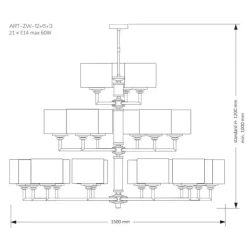 Kutek Mood Artu ZW 21 - lampa wisząca nowoczesna