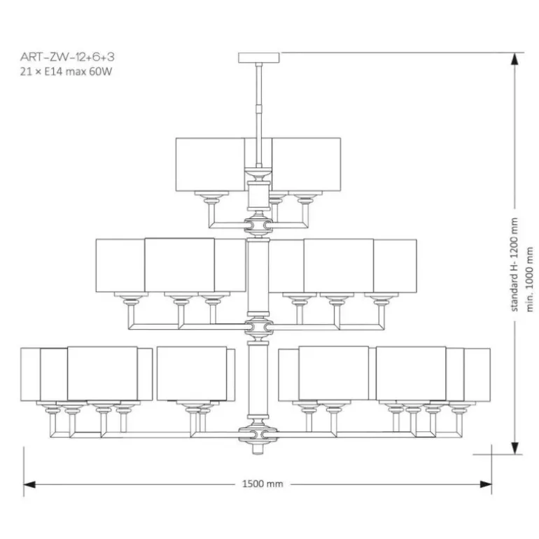 Kutek Mood Artu ZW 21 - lampa wisząca nowoczesna
