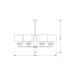 Kutek Mood Modesto 8L - żyrandol