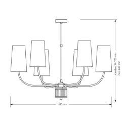 Kutek Mood Pesaro ZW-6 - lampa wisząca