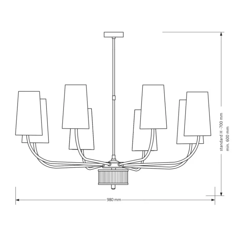 Kutek Mood Pesaro ZW-8 - lampa wisząca