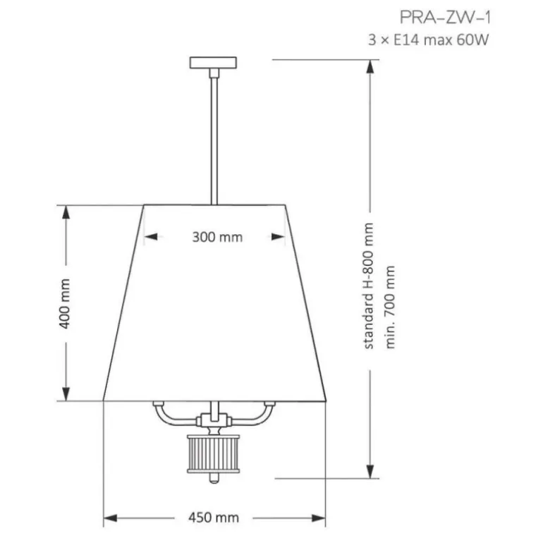 Kutek Mood Prato ZW 1 - lampa wisząca nowoczesna