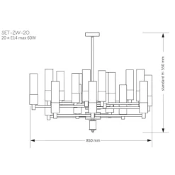 Kutek Mood Seti ZW 20 - lampa wisząca nowoczesna
