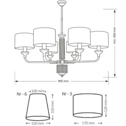 Kutek Mood Verde ZW-6 - Elegancki Żyrandol