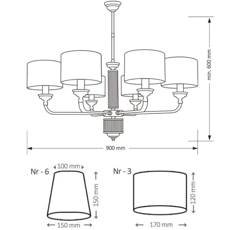 Kutek Mood Verde ZW-6 - Elegancki Żyrandol