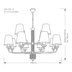 Kutek Mood Verde ZW-12 - lampa wisząca