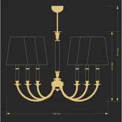 Kutek Napoli ZW 6 - żyrandol