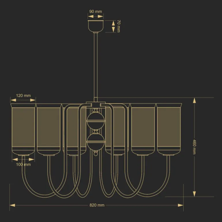 Kutek Olzano 6 - lampa wisząca